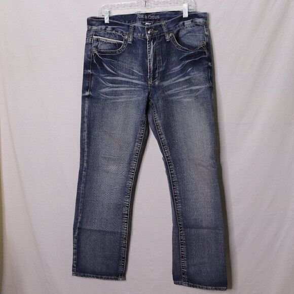 Axe and Crown | Slim Fit Dark Wash Jeans 34x30 - Picture 1 of 7